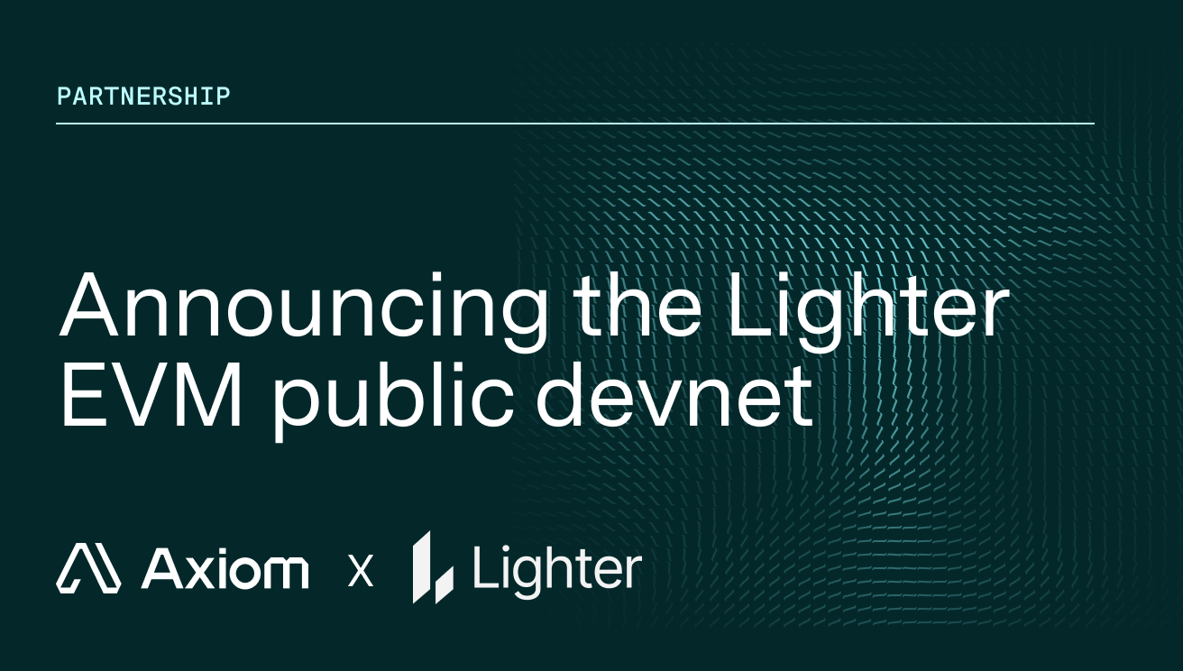 Announcing the Lighter EVM public devnet